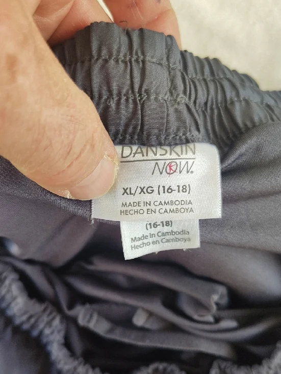 Danskin Black Athletic Shorts with Pink Trim 1240 - Picture 2 of 3